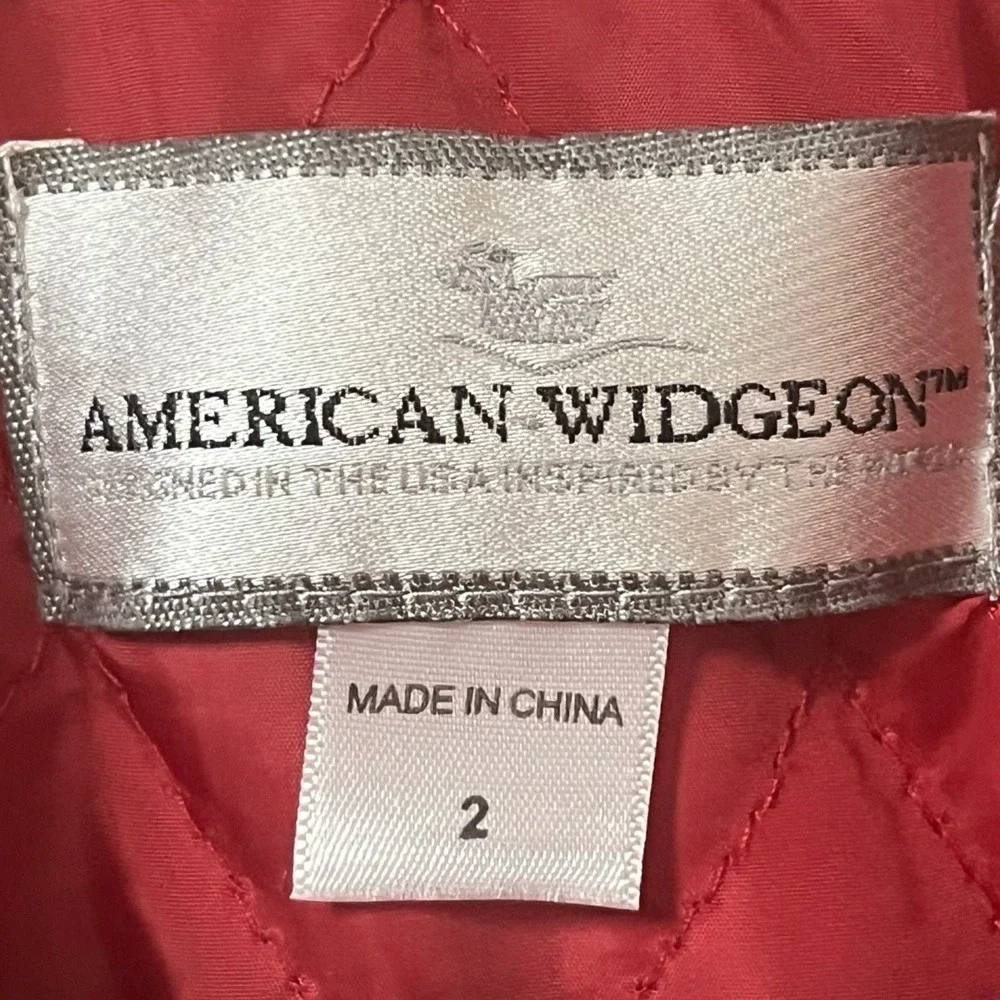 American Widgeon Girls Red Fleece Bow‎ Coat A-Line Jacket Size 2